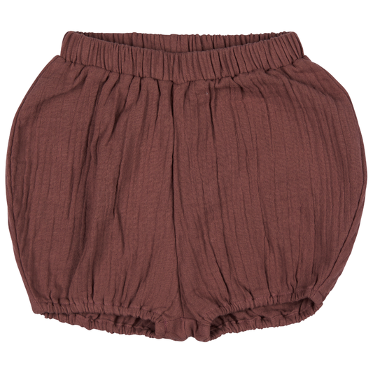 Shorts in Mussola di Cotone Biologico - Cacao