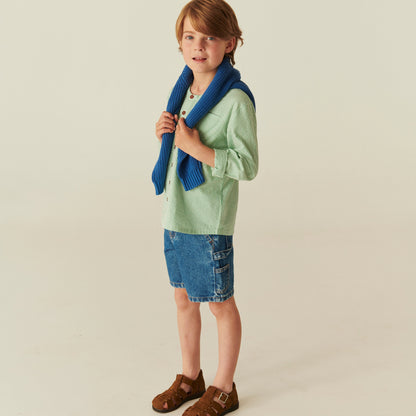 Pantaloncini Cargo in Jeans Biologico