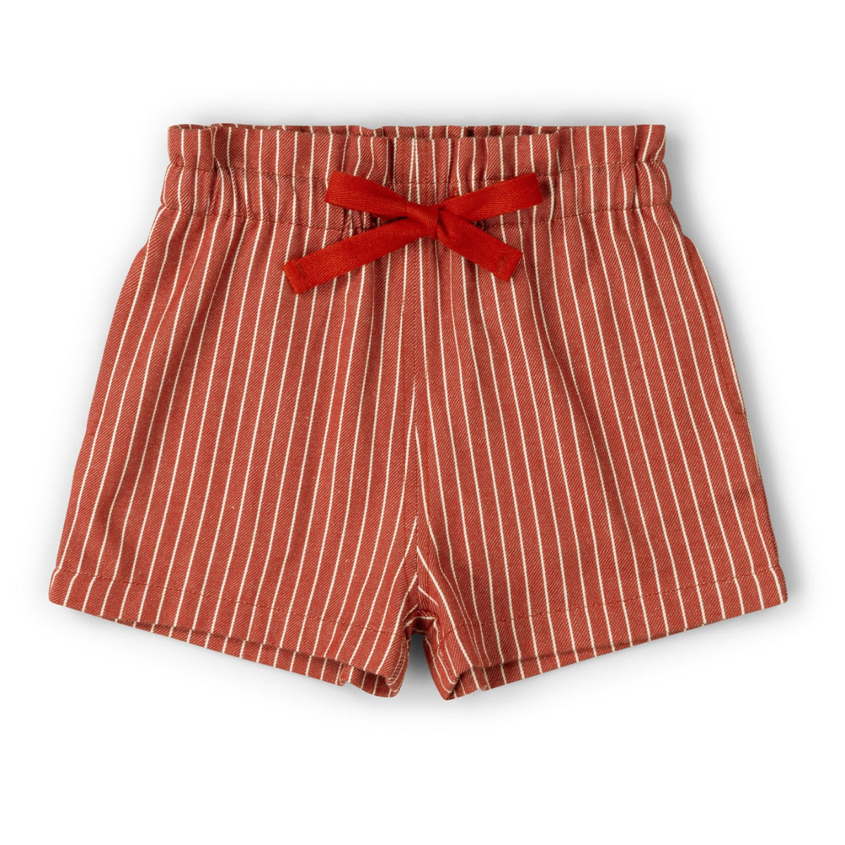 Pantaloncini in Twill di Cotone Biologico - Ruggine rigato