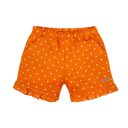 Pantaloncini 100% Lino Frill - Papaya