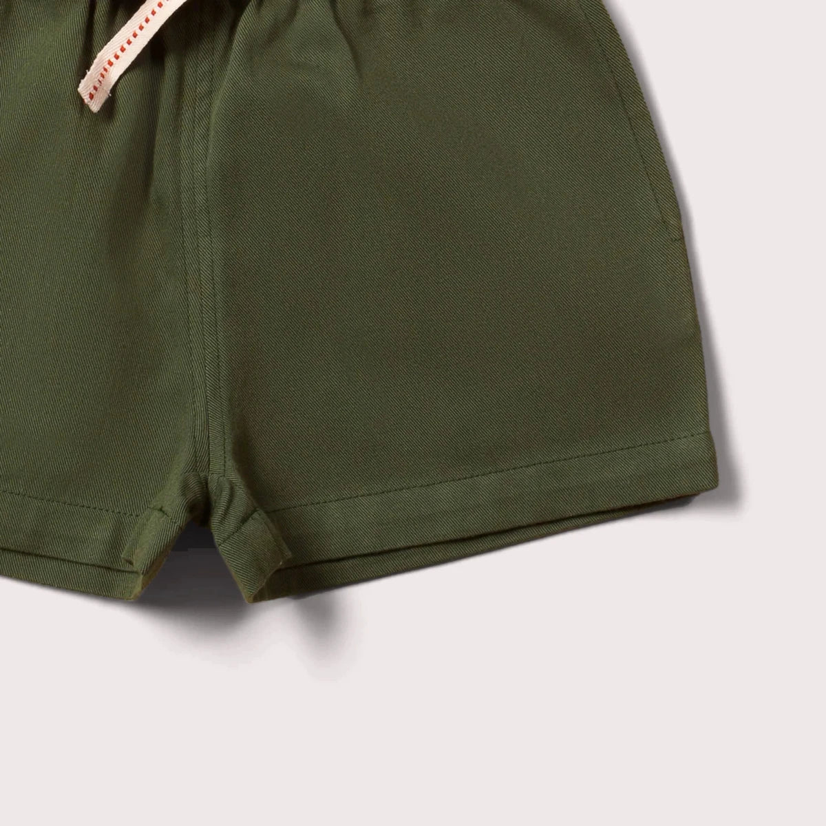 Pantaloncini in Twill di Cotone Biologico - Verde Bosco
