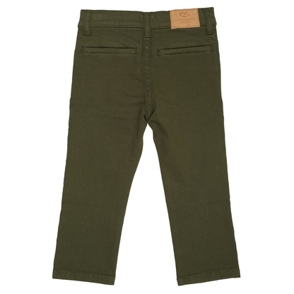 Pantaloni chino in Cotone Biologico - Verde