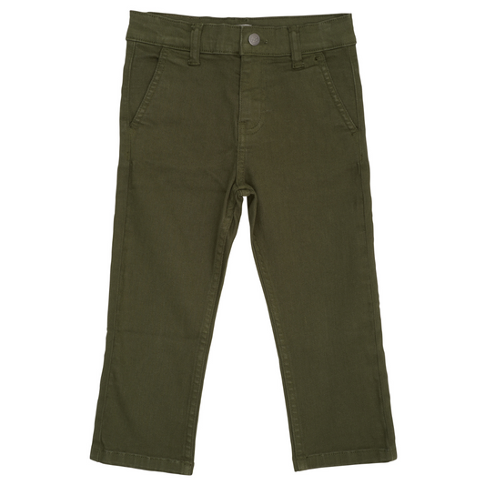 Pantaloni chino in Cotone Biologico - Verde