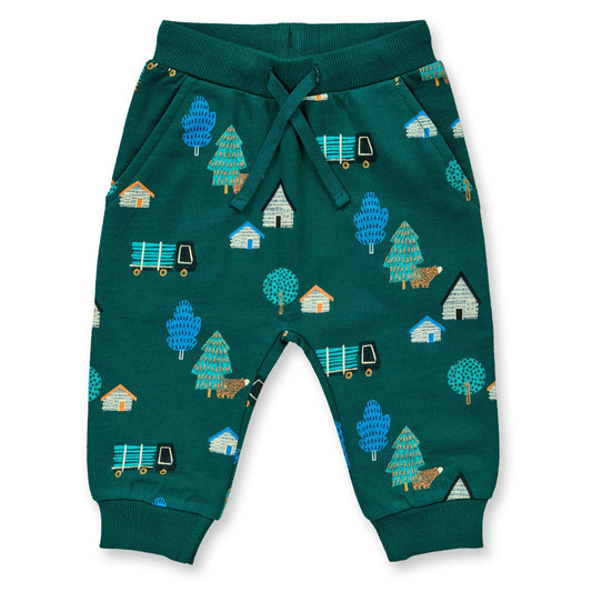 Pantaloni in felpa di Cotone Biologico Woodland - Verde