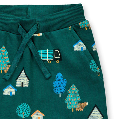 Pantaloni in felpa di Cotone Biologico Woodland - Verde