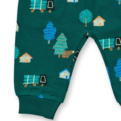 Pantaloni in felpa di Cotone Biologico Woodland - Verde