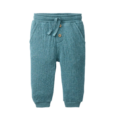 Pantaloni in felpa di cotone biologico - Eucalipto