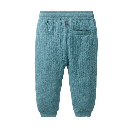Pantaloni in felpa di cotone biologico - Eucalipto