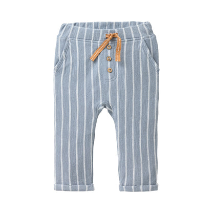 Pantaloni in Cotone Biologico - Denim rigato