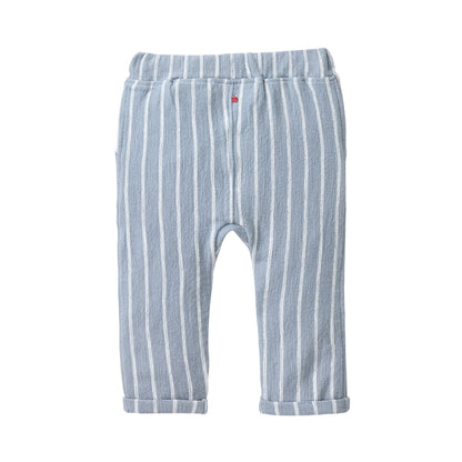 Pantaloni in Cotone Biologico - Denim rigato