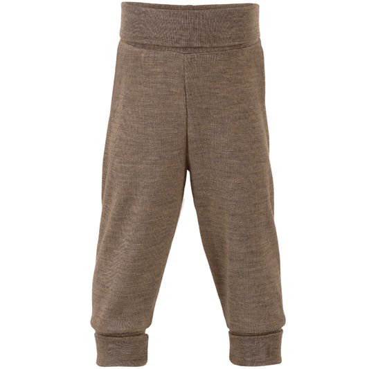 Pantaloni harem lana e seta Noce