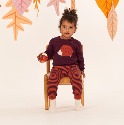 Pantaloni in maglia di Cotone Biologico - Terracotta