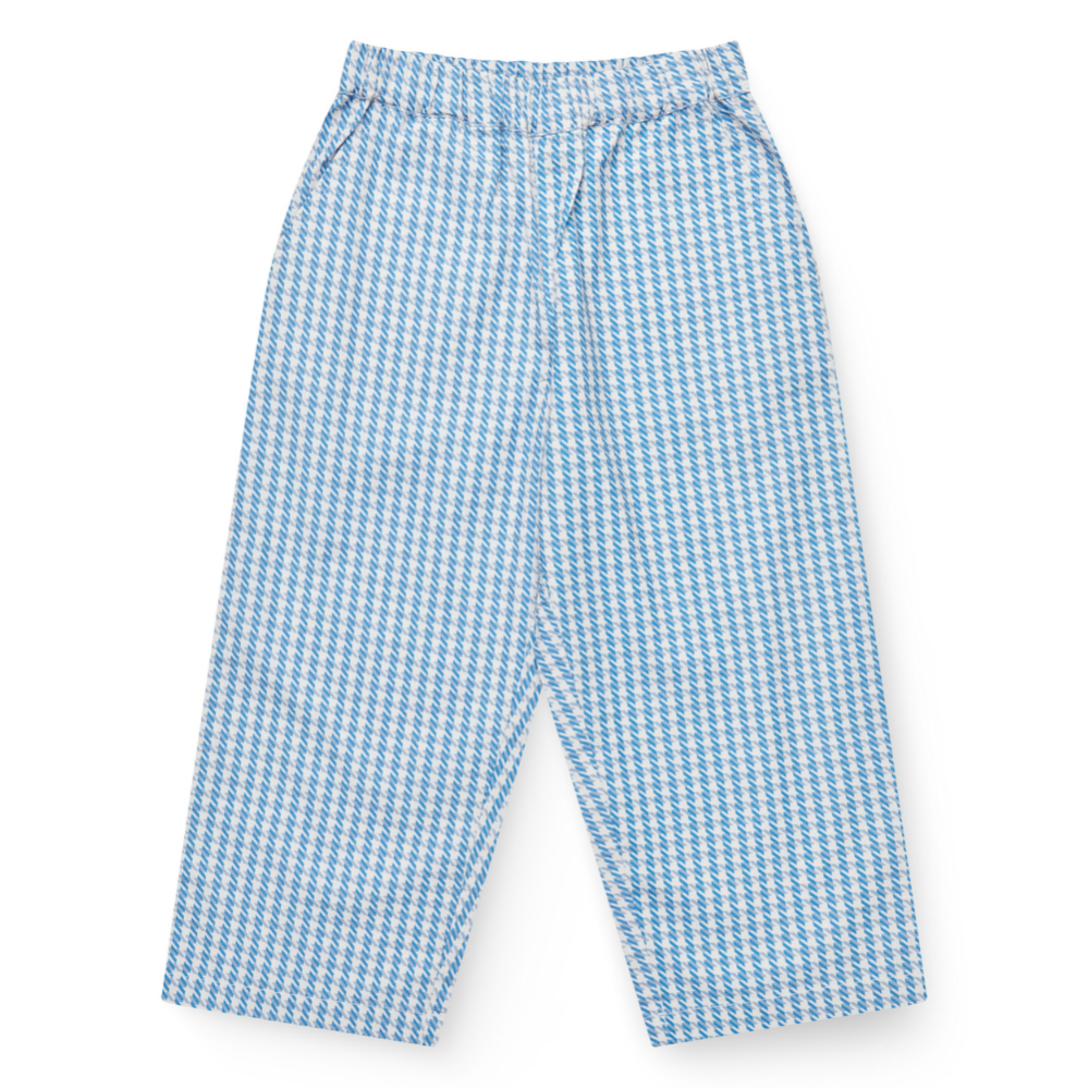 Pantaloni in Cotone Biologico - Mini Pied de Poul Blue