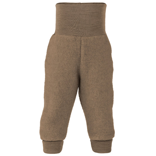 PREORDINE - Pantaloni in pile di lana biologica - Noce