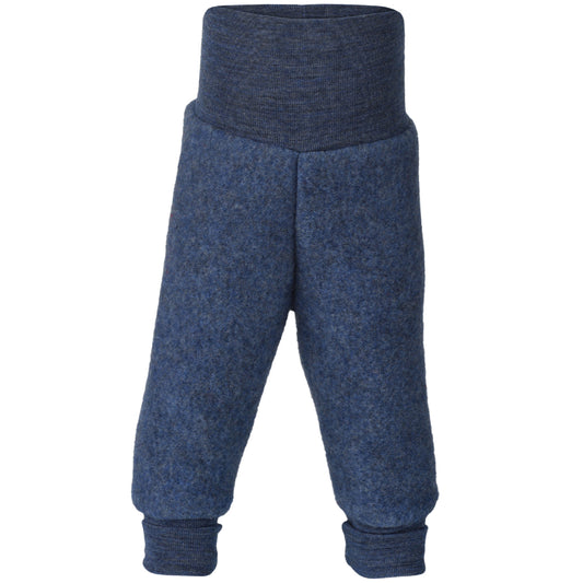 PREORDINE - Pantaloni in pile di lana biologica - Blu