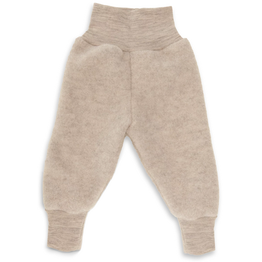PREORDINE - Pantaloni in pile di lana biologica - Sabbia