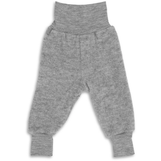 PREORDINE - Pantaloni in pile di lana biologica - Grigio