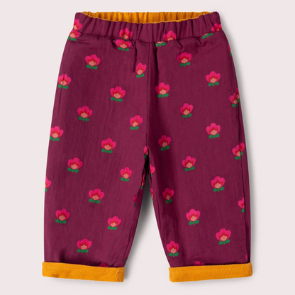 Pantaloni in velluto di Cotone Biologico Reversibili - Senape