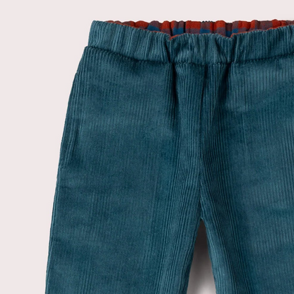 Pantaloni in velluto di Cotone Biologico Reversibili - Oceano