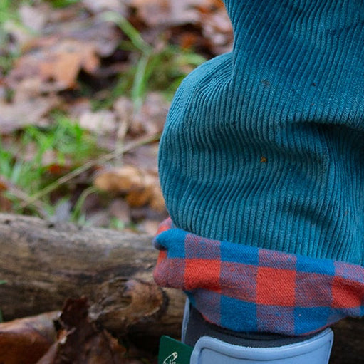 Pantaloni in velluto di Cotone Biologico Reversibili - Oceano