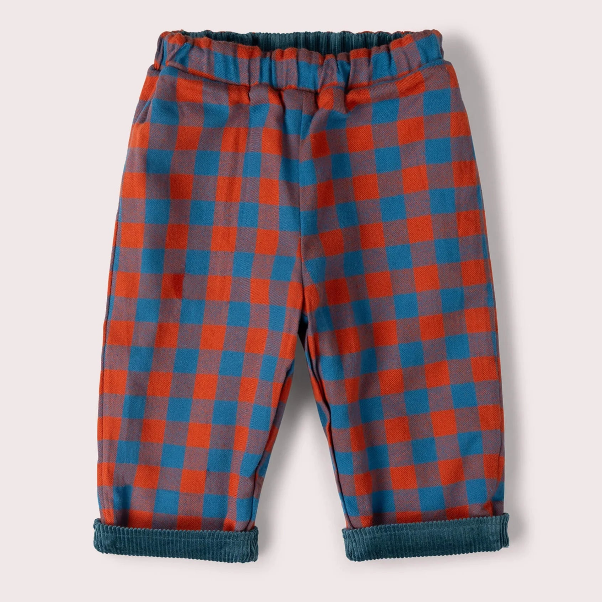 Pantaloni in velluto di Cotone Biologico Reversibili - Oceano