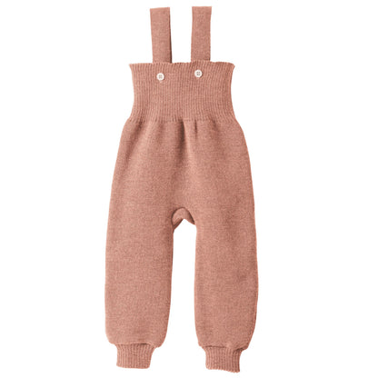 Pantaloni salopette in lana biologica - Rosa