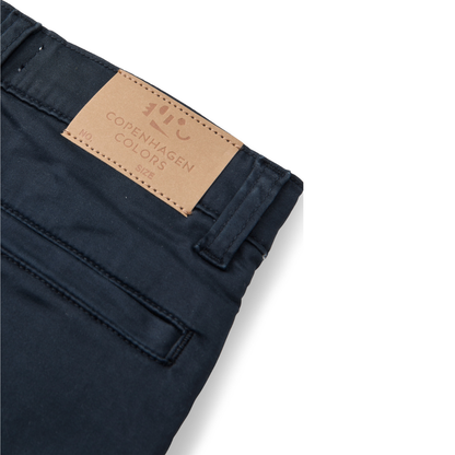 Pantaloni in Twill di Cotone Biologico Silky - Navy