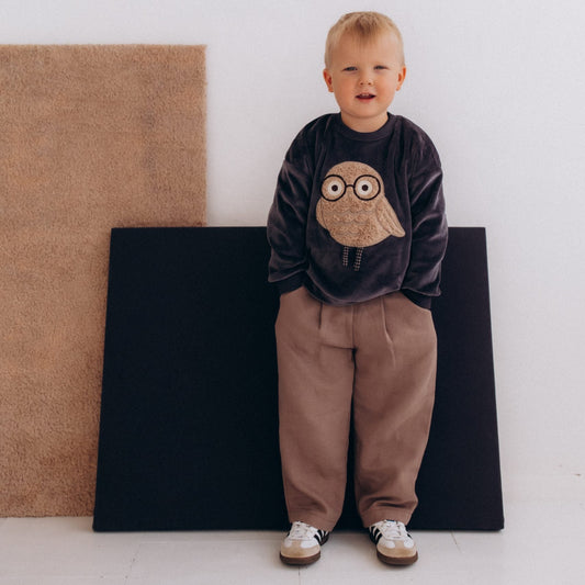 Pantaloni in Cotone Biologico - Taupe