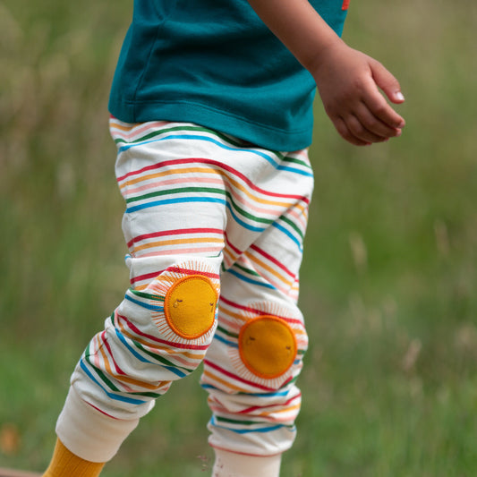 Pantaloni in Cotone Biologico con toppe - Sole