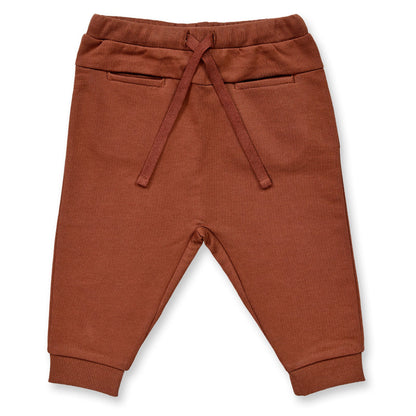 Pantaloni in felpa di Cotone Biologico - Marrone