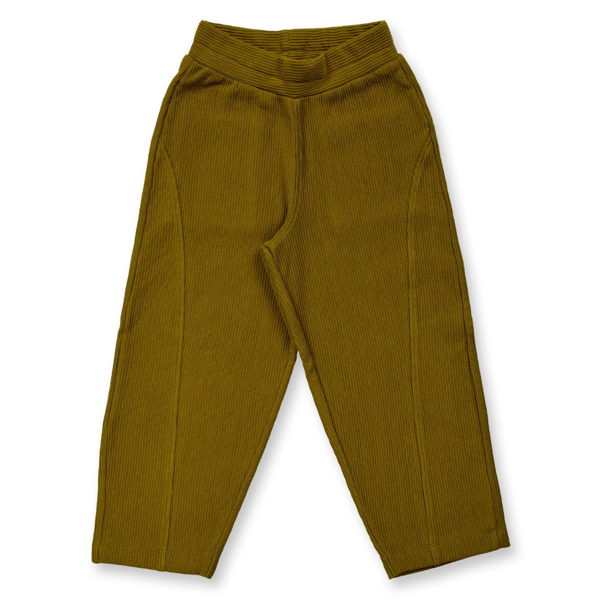 Pantaloni in Cotone Biologico a costina - Oliva