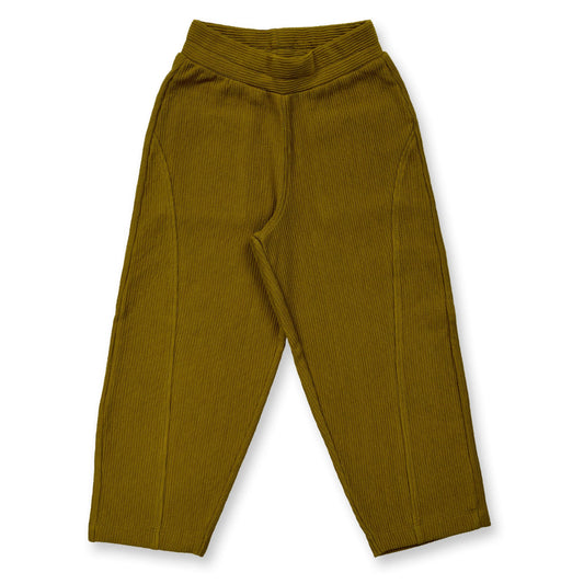 Pantaloni in Cotone Biologico a costina - Oliva