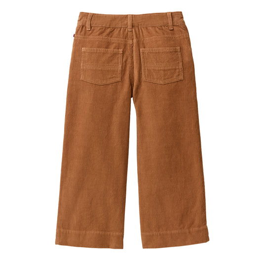 Pantaloni palazzo in velluto di Cotone Biologico - Caramello