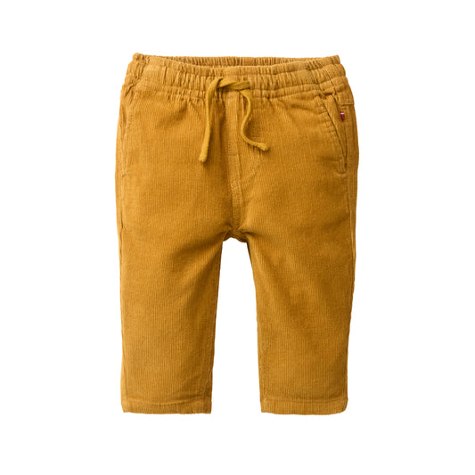 Pantaloni a costine in cotone biologico - Senape