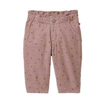 Pantaloni in velluto di Cotone Biologico - Rosa Antico
