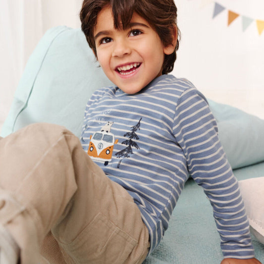 Pantaloni in velluto di Cotone Biologico - Calce