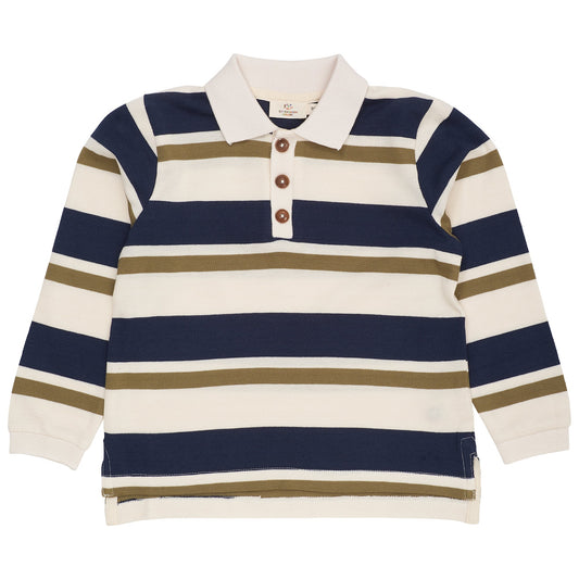 Polo in Cotone Biologico - Navy/Verde