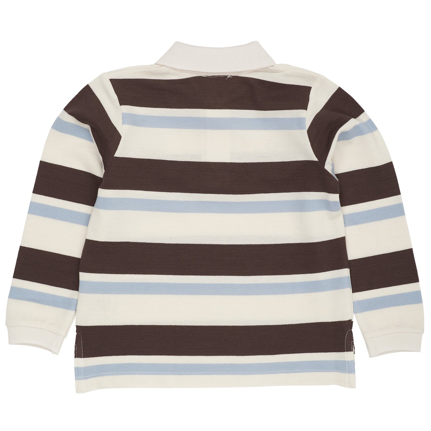 Polo in Cotone Biologico - Cioccolato/Azzurro