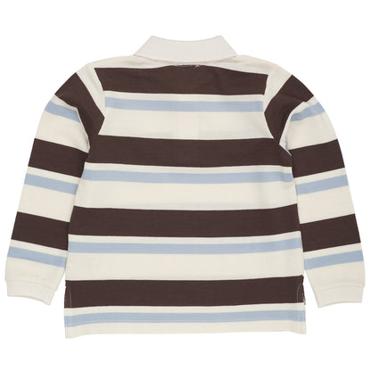 Polo in Cotone Biologico - Cioccolato/Azzurro