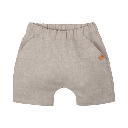 Shorts 100% Lino - Beige