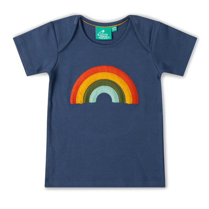 T-shirt in Cotone Biologico con applicazione - Arcobaleno