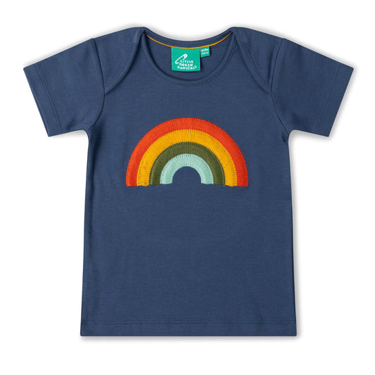 T-shirt in Cotone Biologico con applicazione - Arcobaleno
