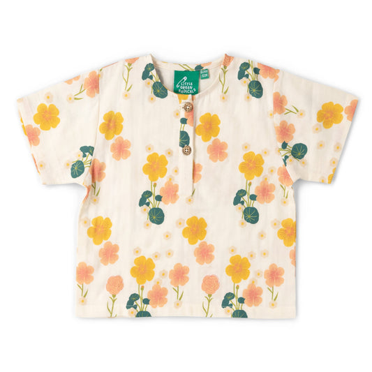 Maglia serafino in mussola di Cotone Biologico - Flora