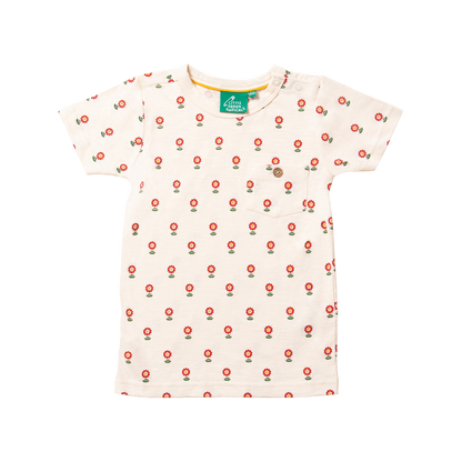 T-shirt in Cotone Biologico - Fiori