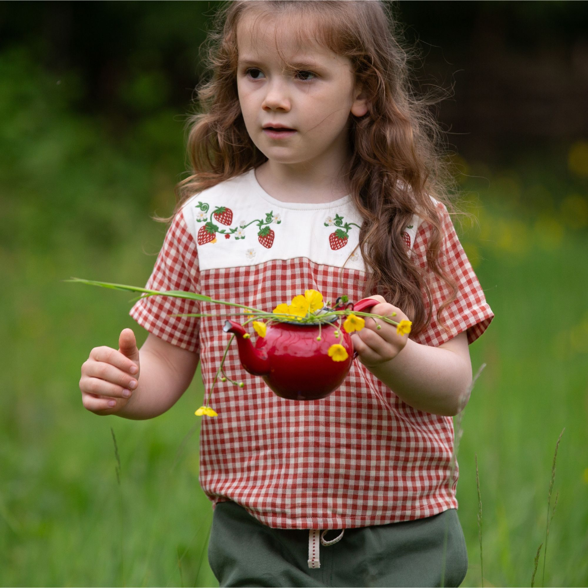 Blusa in Cotone Biologico - Fragole
