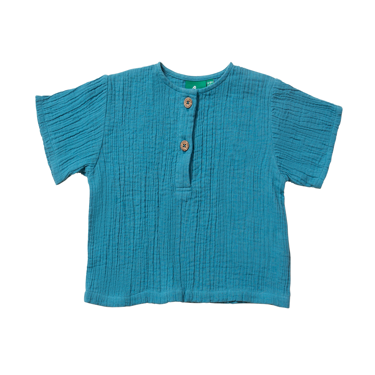 T-shirt in mussola di Cotone Biologico - Cielo