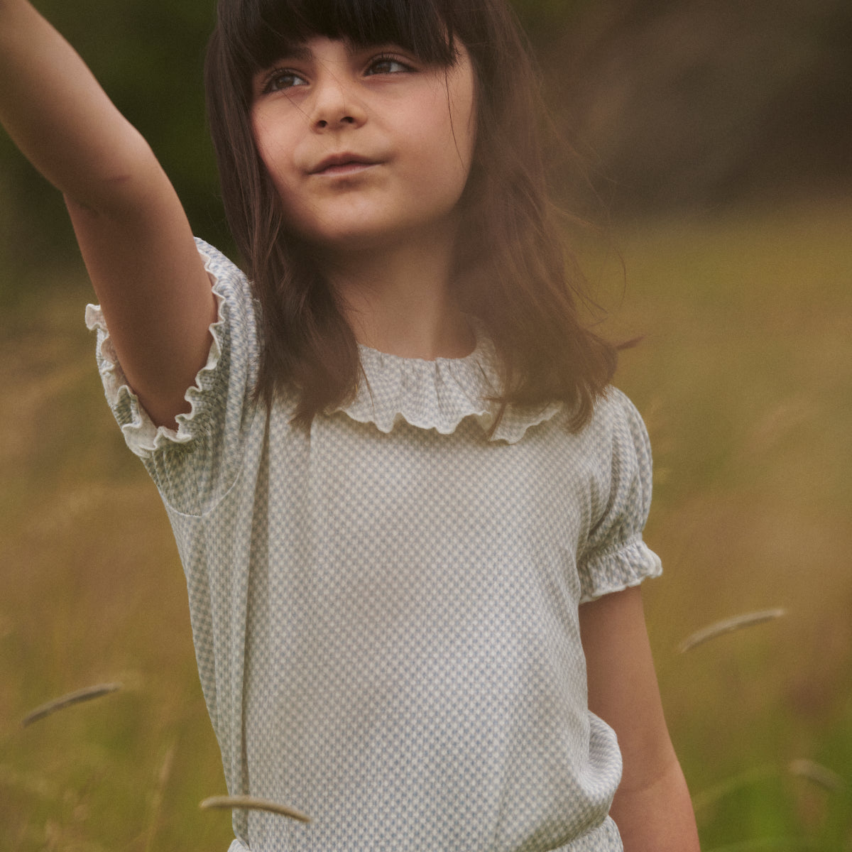 Blusa in Cotone Biologico - Dusty Blue
