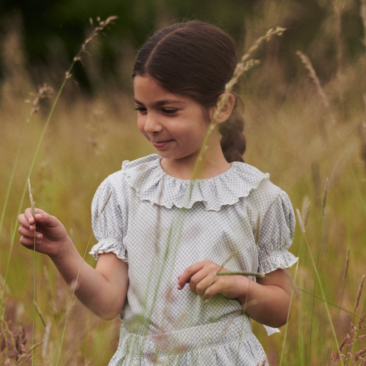 Blusa in Cotone Biologico - Dusty Blue