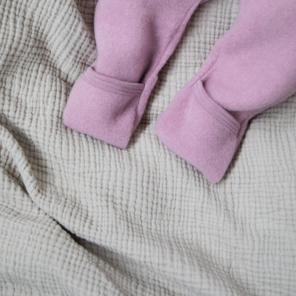 Tuta da esterno in pile di lana - Rosa
