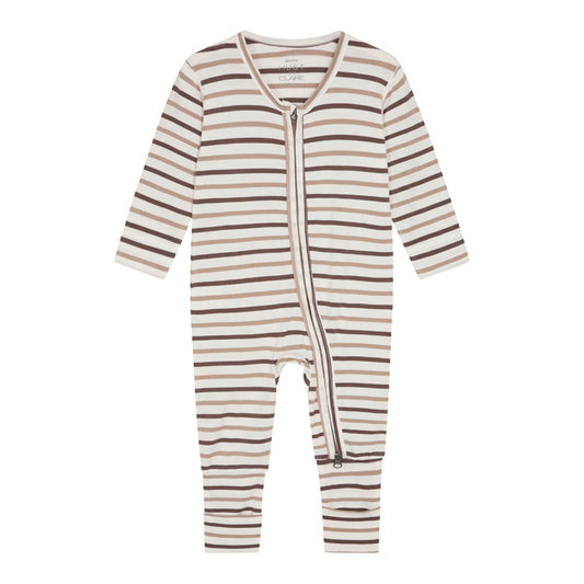 Tutina in Bamboo - Righe Noce